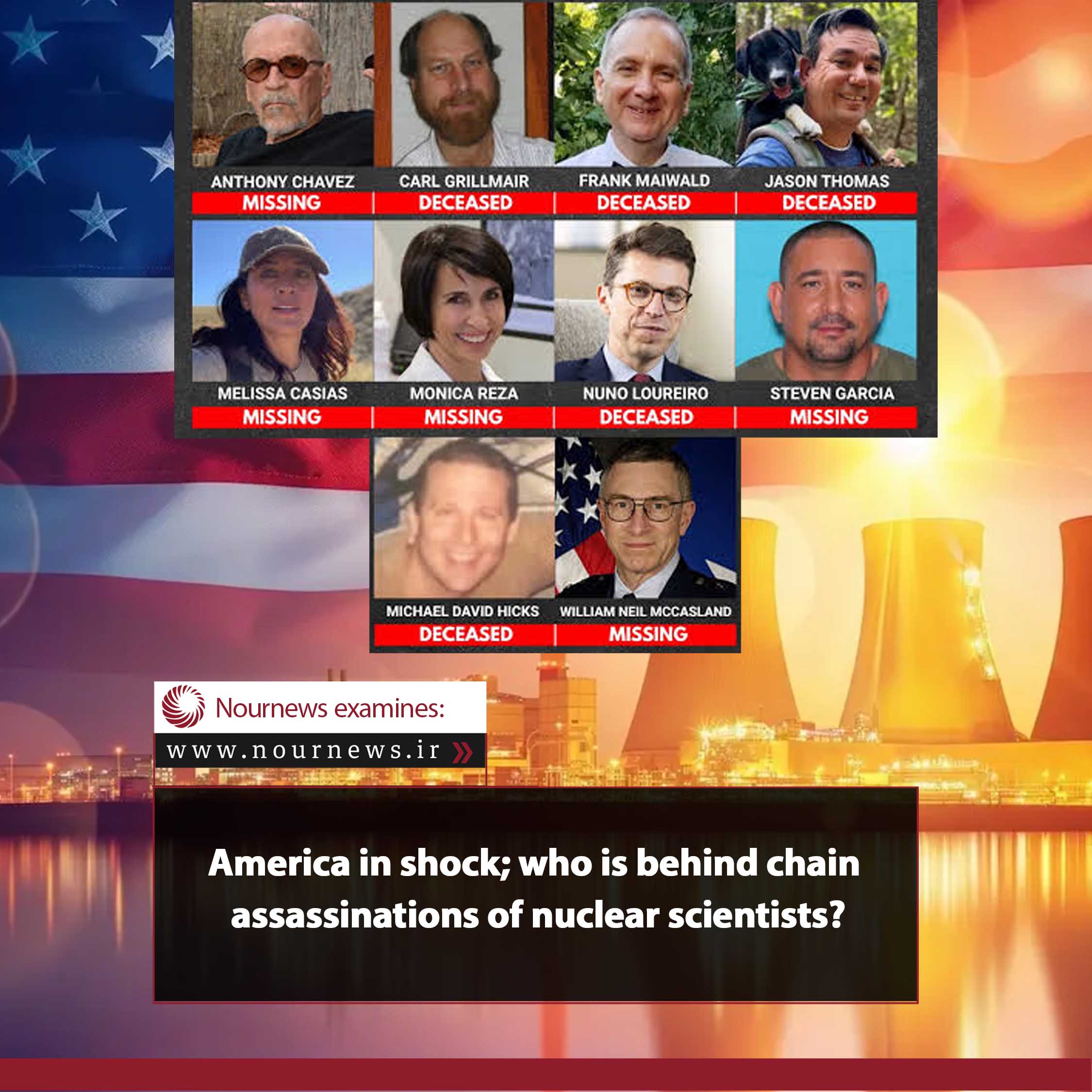 America in shock; who is behind chain assassinations of nuclear scientists?