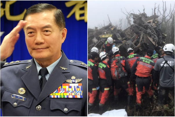 مقتل رئيس أركان الجيش التايواني بتحطم مروحية شمالي البلاد
