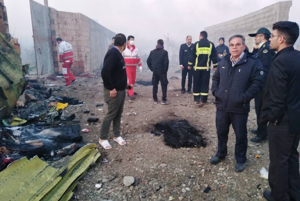 تحطم طائرة ركاب اوكرانية تقل 180 شخصا في ضواحي طهران