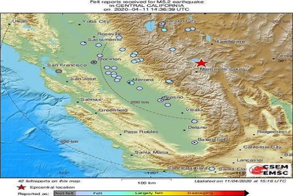 زلزله 5.3 ریشتری کالیفرنیای آمریکا را لرزاند