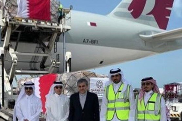 The third consignment of aid from the Qatari government arrived in Tehran