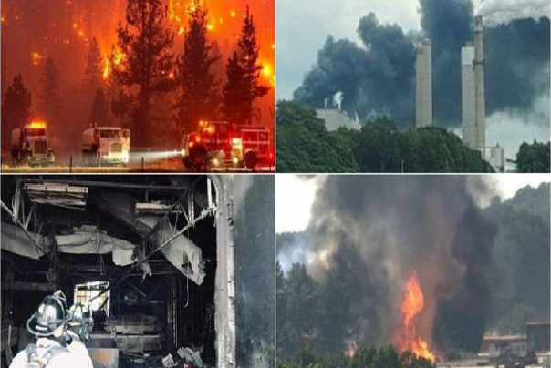 مروری بر انفجارها و آتش‌سوزی‌های روزهای اخیر آمریکا