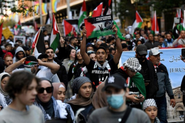 تظاهرات استرالیایی‌ها در حمایت از مردم فلسطین