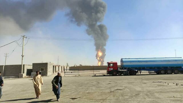 آتش سوزی در گمرک مرزی افغانستان با ایران
