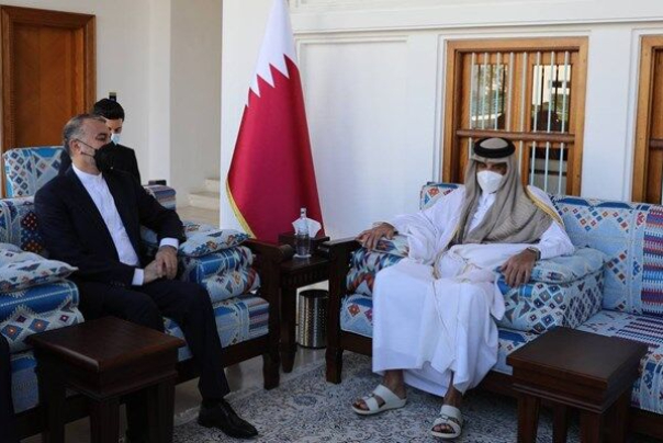 امير عبداللهيان يبحث مع امير قطر القضايا ذات الاهتمام المشترك