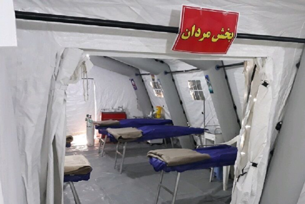 مستشفيات ميدانية للجيش في المنطقة المنكوبة بالزلزال في هرمزجان