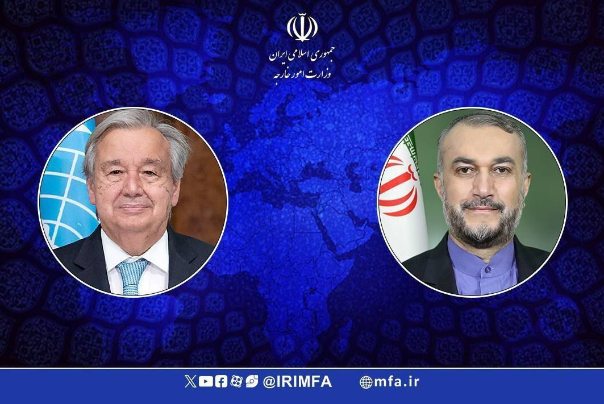 عبداللهيان يبحث مع غوتيريش العدوان الأمريكي -البريطاني على اليمن