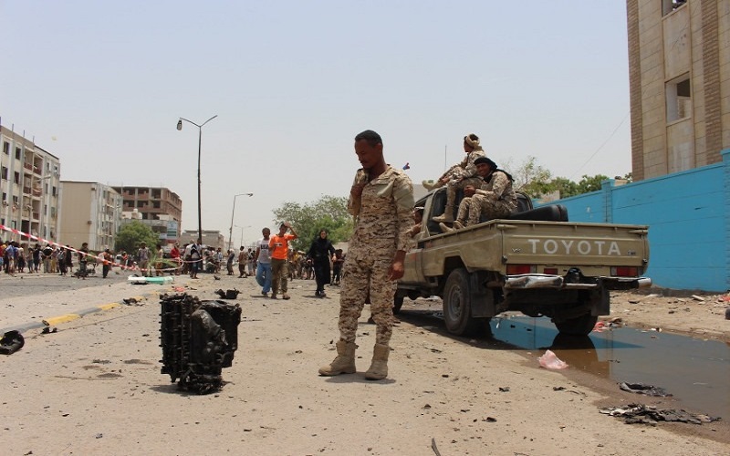 انفجاران واشتباكات في مدينة عدن جنوب اليمن