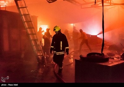 آتش سوزی بازار تاریخی تبریز