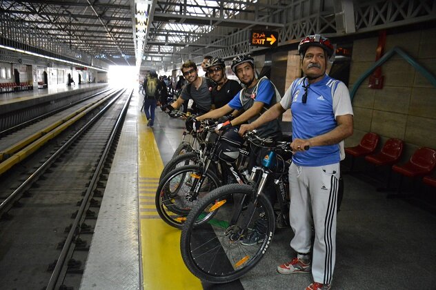 استقبال دوچرخه سواران از متروی تهران همچنان رو به رشد