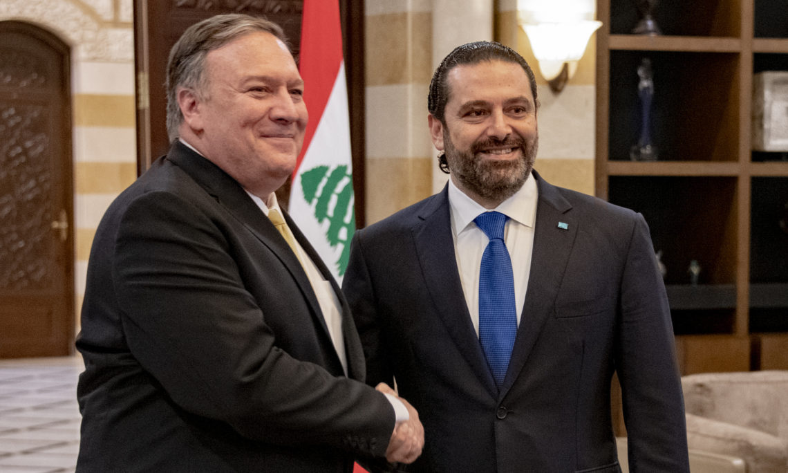 دیدار نخست وزیر لبنان و وزیرخارجه آمریکا