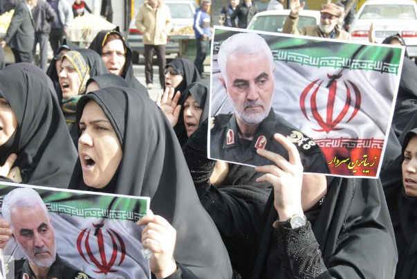 تظاهرات حاشدة في انحاء ايران تنديدا باغتيال الفريق سليماني