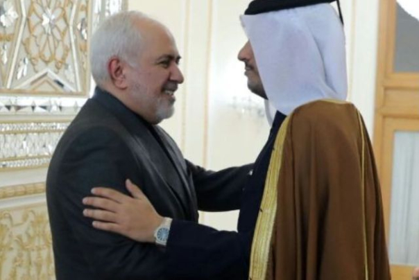 محادثات بين ظريف ونظيره القطري في طهران لبحث آخر التطورات