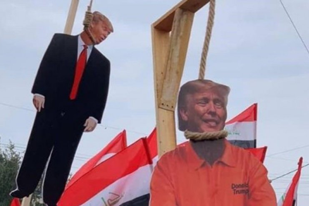 إعدام ترامب في شوارع بغداد.. يجسّد غضب العراقيين من امريكا