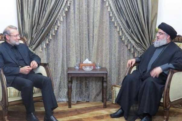 السيد نصر الله يستقبل لاريجاني..ايران مستعدة لدعم لبنان في مختلف المجالات