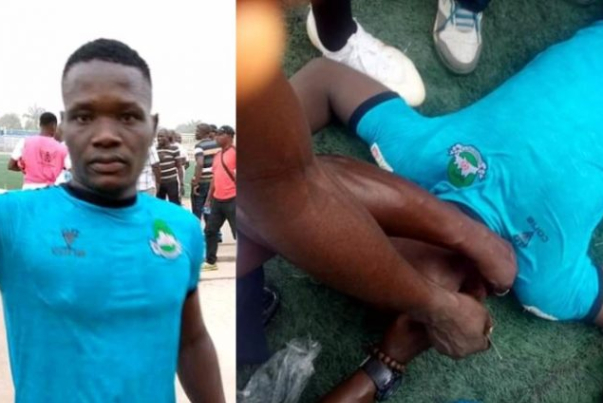 بالفيديو.. وفاة لاعب نيجيري أثناء مباراة كرة قدم بسبب تأخر إسعافه
