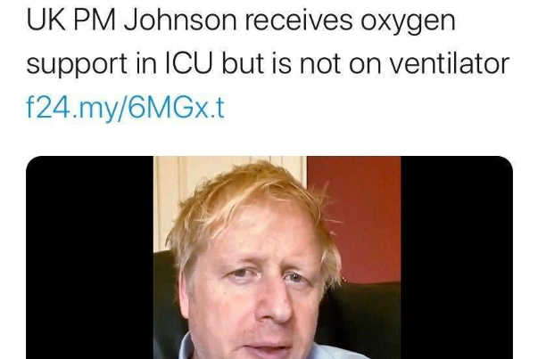 بوریس جانسون نخست وزیر انگلیس در ICU نیاز به اکسیژن پیدا کرده ولی هنوز تا استفاده از دستگاه ونتیلاتور فاصله دارد.