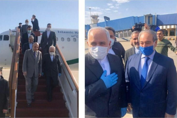 ظريف يصل دمشق لإجراء محادثات مع الأسد والمعلم