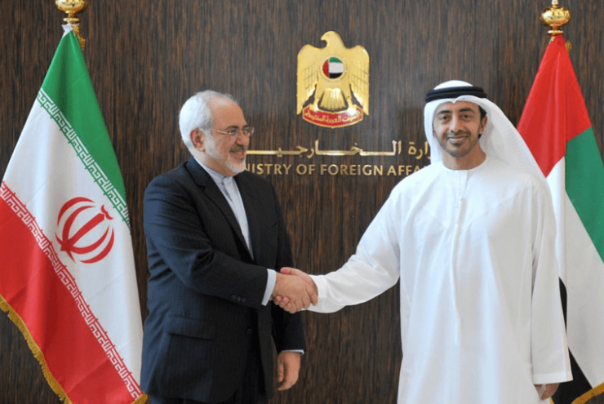 ظريف يبحث مع نظيره الاماراتي آخر التطورات الإقليمية