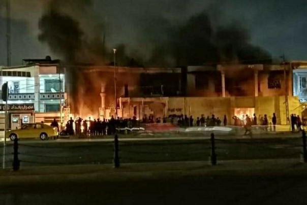 العراق.. "أهل الحق" تدعو القوات الامنية للتحرك بعد حرق مقر لها في ميسان
