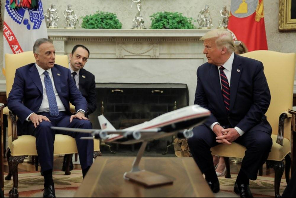 الكاظمي: نرفض ان يكون العراق منطلقا لتهديد اي بلد.. وترامب: سنخرج من العراق