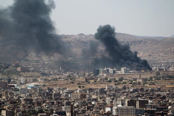 غارات سعودية إماراتية على العاصمة صنعاء