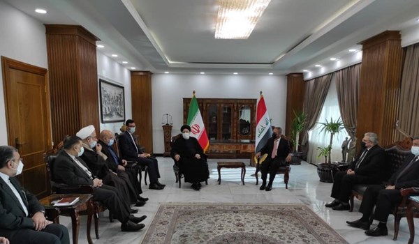 رئيسي يجري محادثات مع نظيره العراقي في بغداد