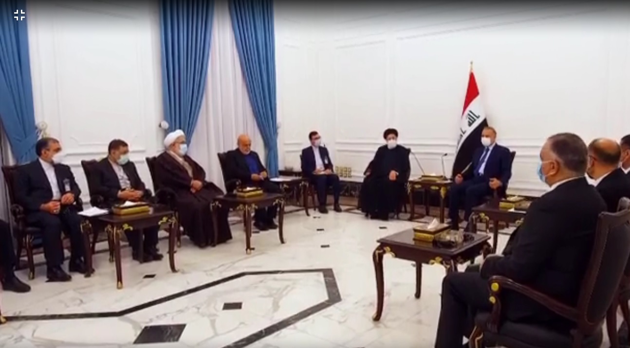 السيد رئيسي يبحث مع الكاظمي العلاقات الايرانية-العراقية