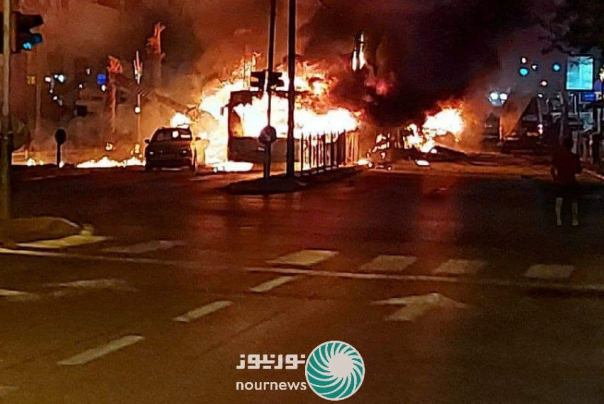 The flames of evil of the Zionist regime burned Tel Aviv