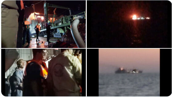 غرق سفينة ايرانية في جنوب البلاد بمياه خليج عمان