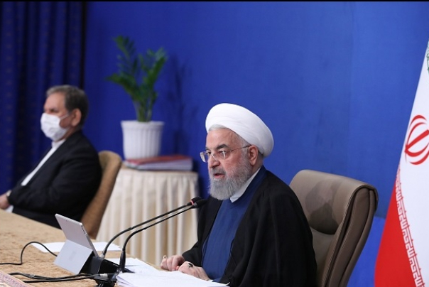 الرئيس روحاني: الشعب الايراني تصدى لاميركا وحلفائها بصبره