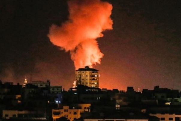 بمباران نوار غزه توسط جنگنده های رژیم صهیونیستی