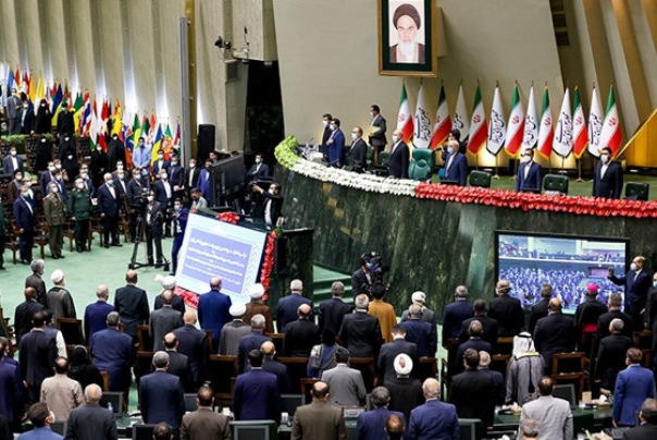 The inauguration ceremony of the 13th President of Iran in the presence of local and foreign officials; Raisi took the oath of office