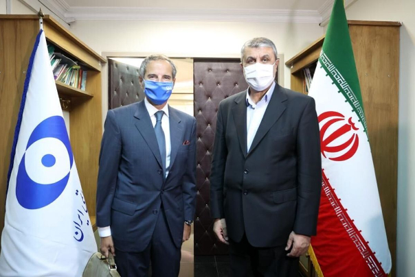 رئيس منظمة الطاقة الذرية الإيرانية يلتقي غروسي