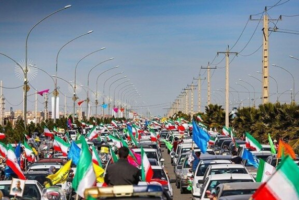 انطلاق مسيرات ذكرى انتصار الثورة في أنحاء ايران