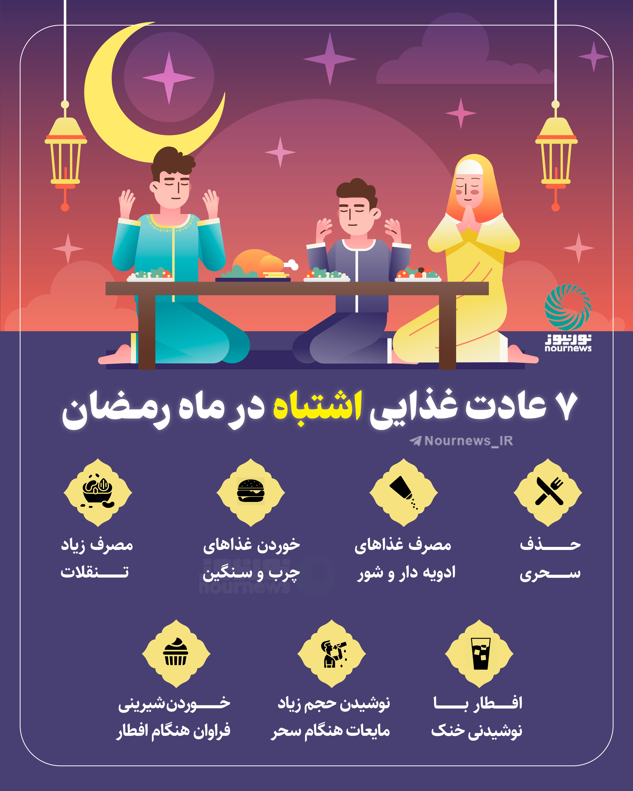 هفت عادت اشتباه در ماه رمضان