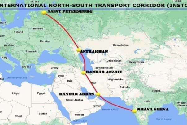 وصول اول قطار شحن روسي الى ايران متجها الى الهند