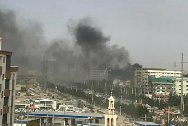 انفجار در مقابل سفارت روسیه در کابل+ فیلم