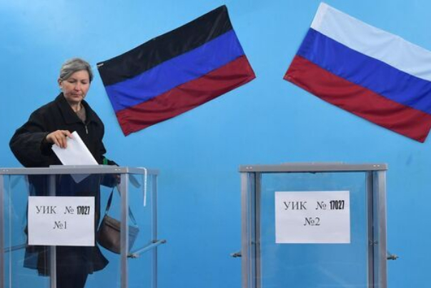 «آری»؛ نتایج اولیه همه‌پرسی الحاق چهار منطقه اوکراین به روسیه