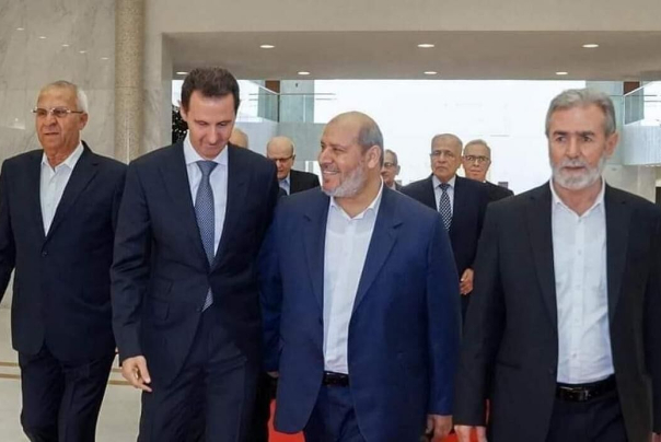 قادة تحالف القوى الفلسطينية يثمنون موقف الرئيس الأسد الداعم لحقوق الفلسطينيين