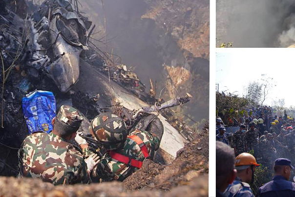 تحطم طائرة تقل 72 راكبا وسط نيبال وأنباء عن مصرع 40