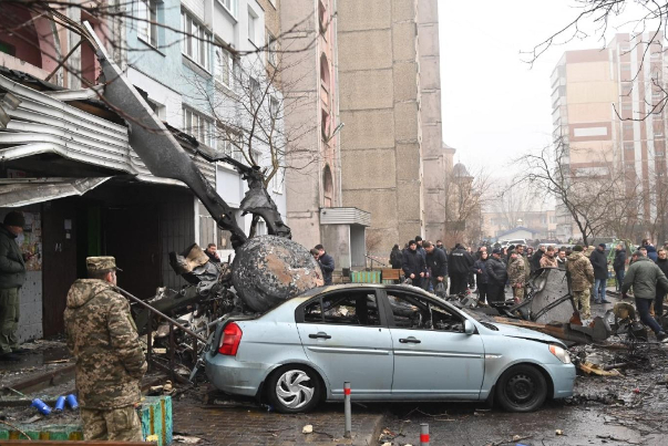 وزیر کشور اوکراین در حادثه سقوط بالگرد کشته شد
