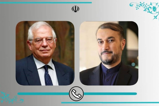 عبداللهيان يوضّح لبوريل العواقب السلبية لسلوك البرلمان الأوروبي الإنفعالي