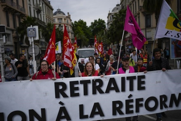 Акция протеста против Макрона на юге Франции