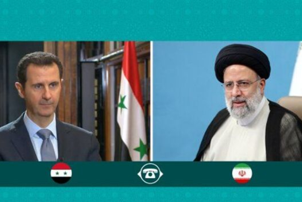 السيد رئيسي للأسد: على الدول العربية والاسلامية التعاون الجاد لوقف جرائم الكيان الصهيوني