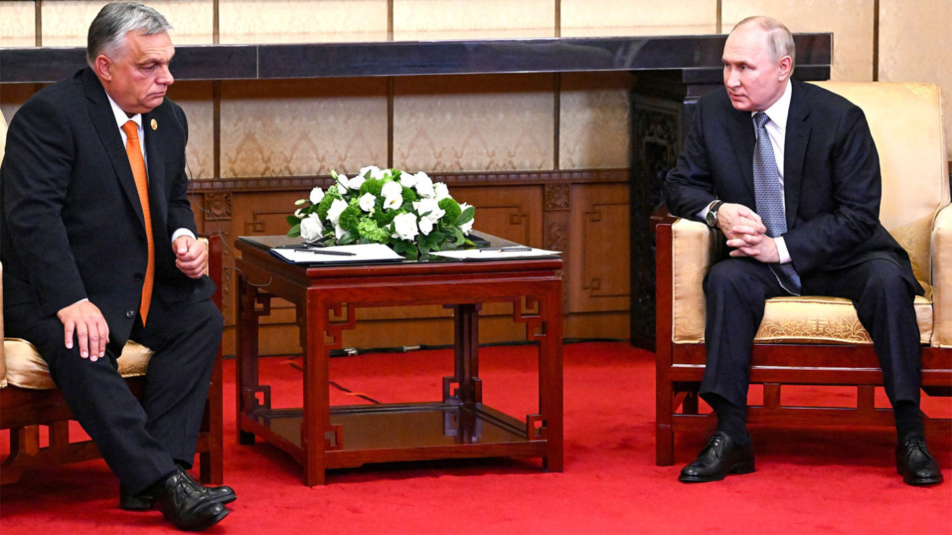 Putin meets Hungarian PM Orban on sidelines of BRI forum in China