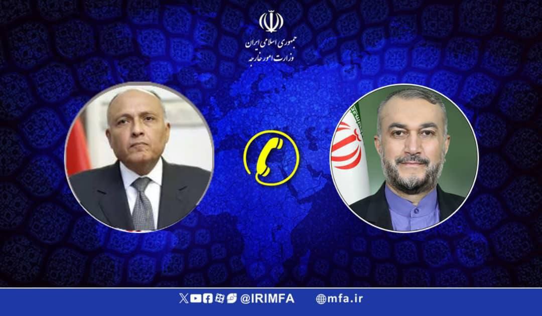 گفت‌وگوی تلفنی وزرای امور خارجه ایران و مصر