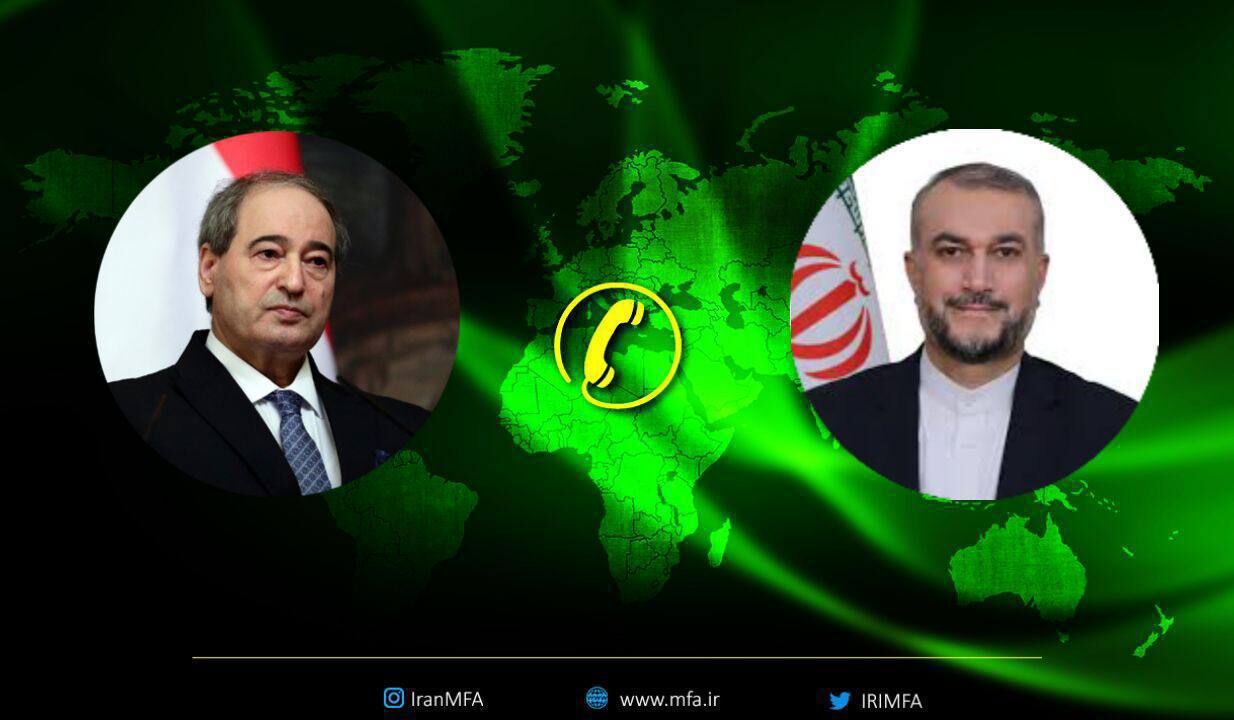 Amir-Abdollahian and his Syrian counterpart discussed regional and bilateral developments during a phonecall