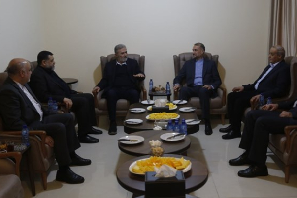عبداللهيان يلتقي قادة فصائل المقاومة الفلسطينية في بيروت