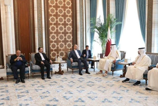 أمير قطر يثمن جهود إيران للتوصل الى حل سياسي لانهاء الحرب على غزة